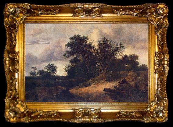 framed  Jacob van Ruisdael Landscape with House in the Grove, ta009-2